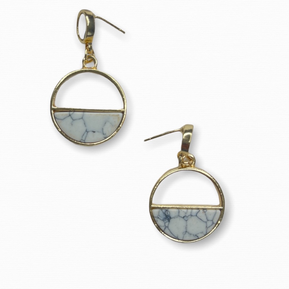 SONIA MARBLE DANGLE EARRINGS